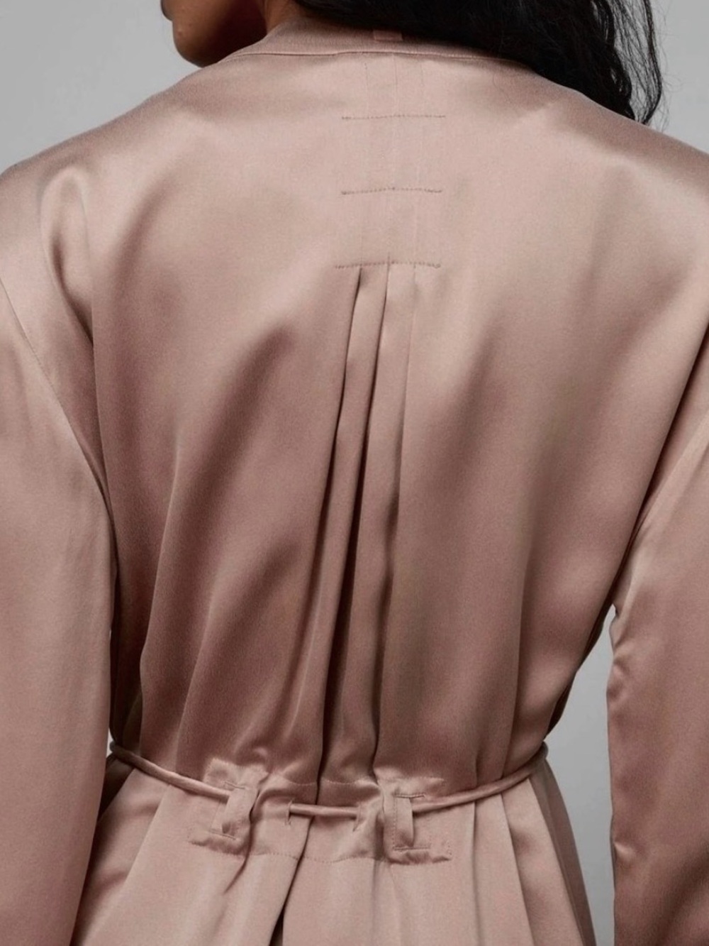 Lunya Washable Silk Long Robe Otium Tan XS/S NWOT - Picture 12 of 13